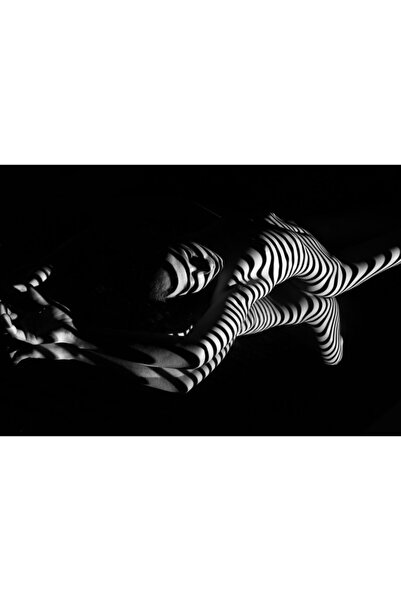 Zumzeria Tablou καμβάς που ενδυναμώνει το σώμα, άσπρο και άσπρο, 80x50εκ., ta...