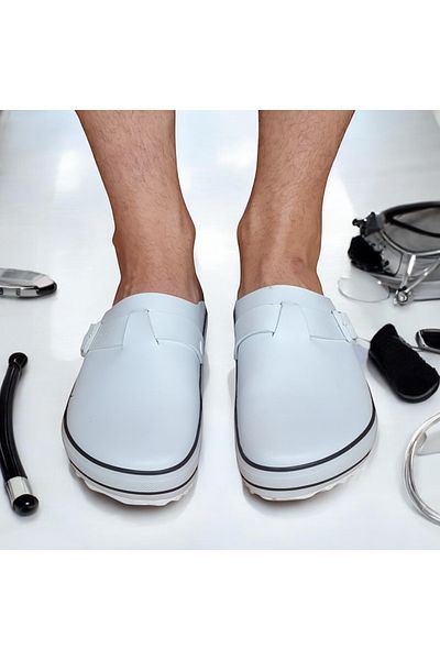 COMFORT OF PANTOFOLE Sabo Sports White Men's Slippers