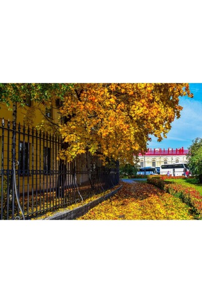 Zumzeria Tablou Canvas Autumn Scenes In The City, 80x50cm, tabloucanvas1241, ...