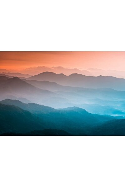 Zumzeria Tablou Canvas Morning Mist Over The Mountains, 80x50cm, tabloucanvas...
