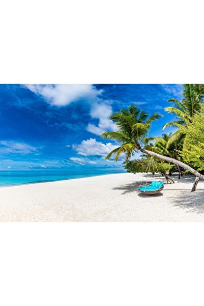 Zumzeria Καμβάς Tablou Μπλε Ουρανός Νερό Και Χρυσή Άμμος Χαλαρωτική Παραλία, ...