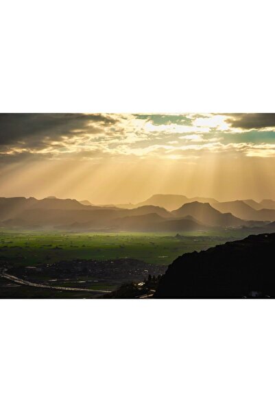 Zumzeria Tablou Canvas Răsărit de soare frumos dimineața, 80x50cm, tabloucanv...