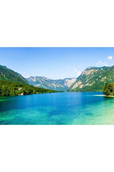 Zumzeria Tablou Canvas Emerald Colors Of The Mountain Lake, 80x50cm, tablouca...