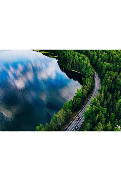 Zumzeria Καμβάς Tablou με ελικοειδή δρόμο στα βουνά, 80x50εκ., tabloucanvas352,