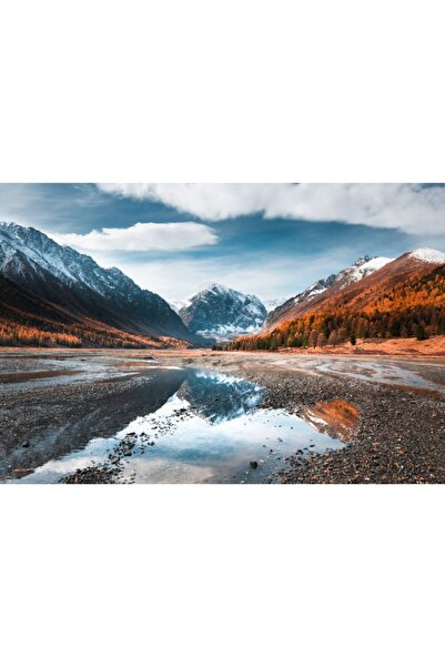 Zumzeria Πίνακας σε καμβά Φθινοπωρινά Όμορφα Χρώματα στα Όρη Αλτάι, 80x50εκ.,...