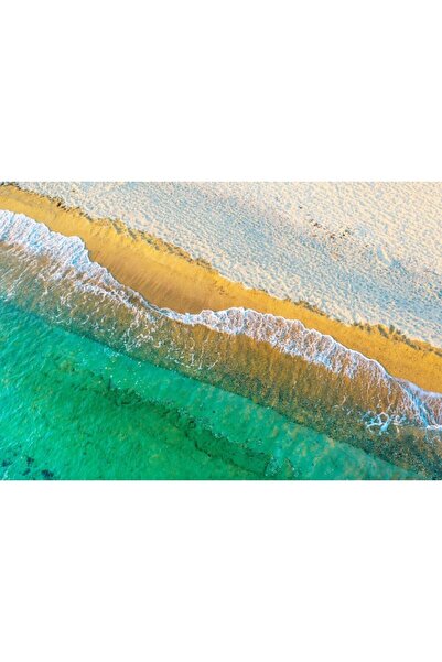 Zumzeria Tablou Canvas Amazing Aerial View Of The Shore, 80x50cm, tabloucanva...