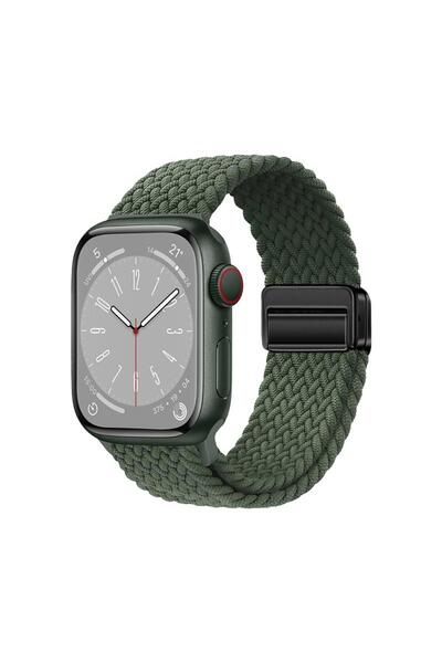 AktarMobile Apple Watch 6 5 4 3 2 1 SE 38 40 mm uyumlu Örgü Kordon Magnetik D...