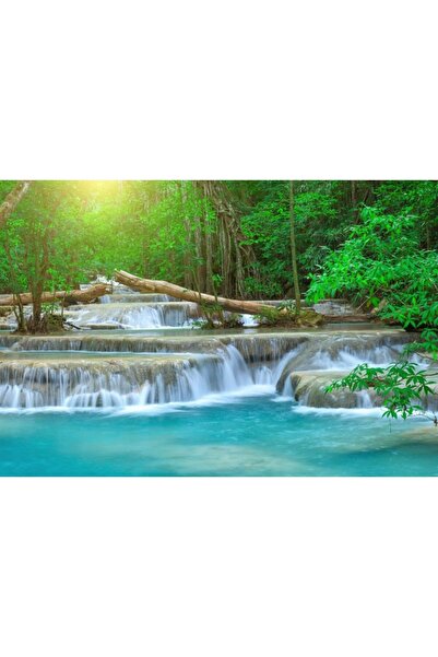 Zumzeria Καμβάς Tablou με γραφική θέα στους καταρράκτες του ποταμού Flowing, ...