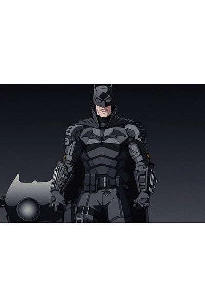 Zumzeria Tablou Canvas Batman With Bike Illustrator Art, 80x50cm, tablou1558, Zumzeria ®