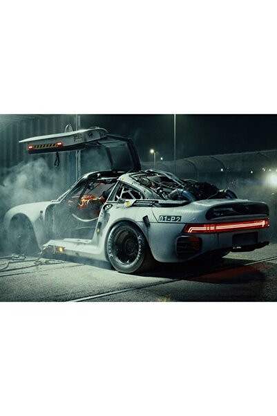 Zumzeria Tablou Canvas Porsche 959 Scifi Time Traveller, 80x50cm, tablou765, ®