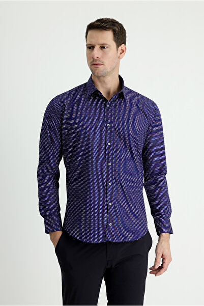 Kiğılı Cămașă din bumbac imprimată cu mânecă lungă, slim fit