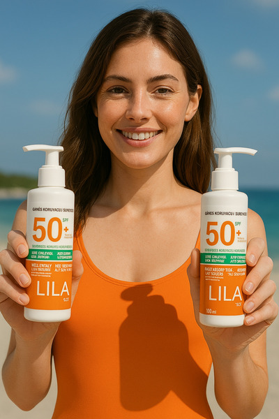Lila Soft 1+1 Fırsat Paketi: Yüz Güneş Kremi Leke Karşıtı 50 SPF 100 ml x 2 Adet(AloeVera Hediyeli)