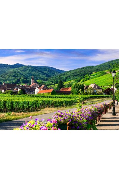 Zumzeria Πίνακας σε καμβά Όμορφη Ορεινή Πόλη, 80x50εκ., canvaspainting835, Zu...