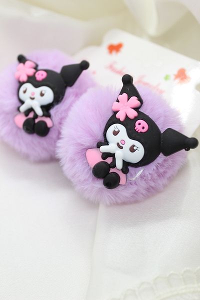 CLARİS Kuromi نموذج مطاطا Pompom فتاة مشبك فتاة المدرسة مشبك