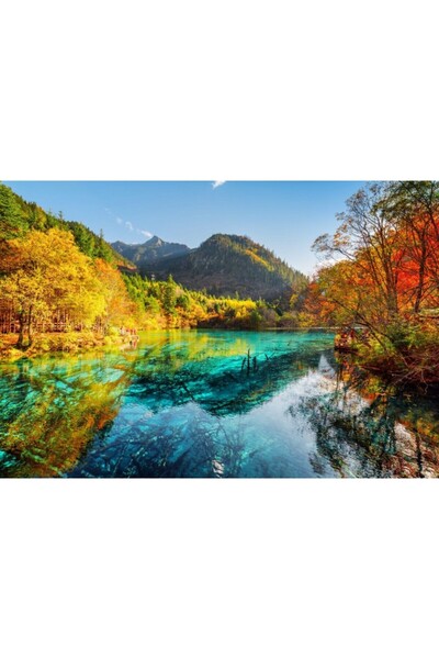 Zumzeria Tablou Canvas Mountains In Octomber, 80x50cm, tabloucanvas291, Zumze...