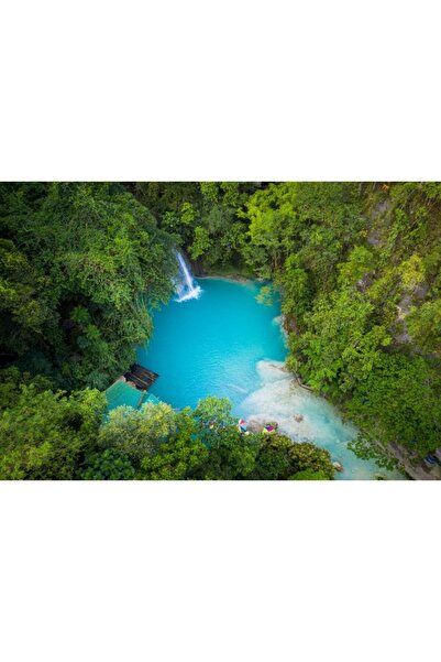 Zumzeria Tablou Canvas Aerial View Of The Beautiful Colors Of Cebu, 80x50cm, ...