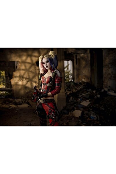 Zumzeria Tablou Canvas Harley Quinn de la Comics Cosplay, 80x50cm, tablou589,...