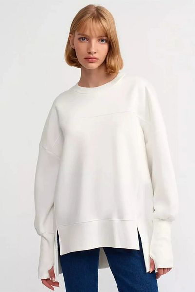 Hiccup Hanorac oversize cu decolteu cu fante