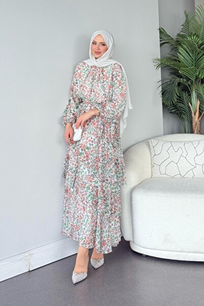 Hazamoda روميسا فستان منقوش بالنعناع