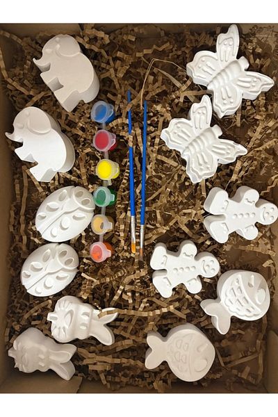 Avcı Children's Activity Set Stone Painting DIY 15 Piece Set