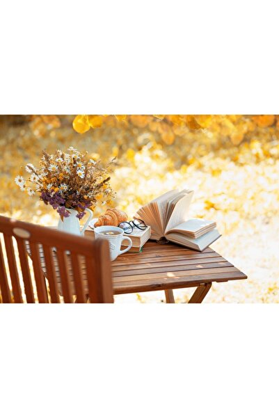 Zumzeria Πίνακας σε καμβά Cozy Table In Autumn, 80x50εκ., canvaspainting1084,