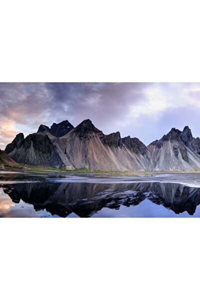 Zumzeria Καμβάς Tablou Σκούρο γκρι Rocky Mountains Lake Reflection, 80x50εκ., tabloucanvas396, Zumzeria ®