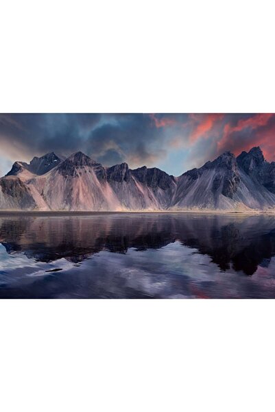 Zumzeria Καμβάς Tablou Εμβληματική Αντανάκλαση Λίμνης Βραχωδών Ορέων, 80x50εκ...