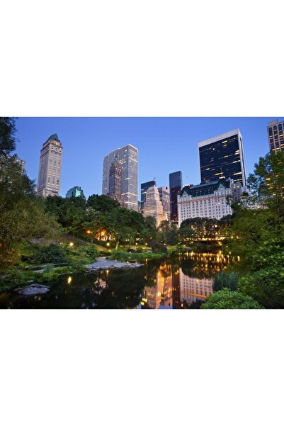 Zumzeria Καμβάς Tablou Μοντέρνα Κτίρια με Βραδινή Θέα, 80x50εκ., tabloucanvas...