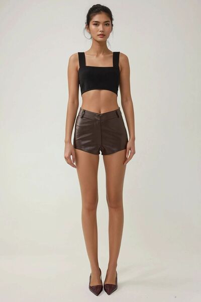 Hiccup Suni Deri Hot Şort