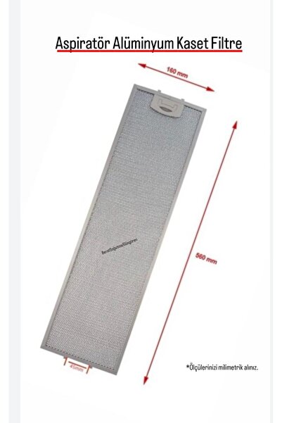 Arçelik 16X56 CM ASPİRATÖR ALÜMİNYUM KASET FİLTRE