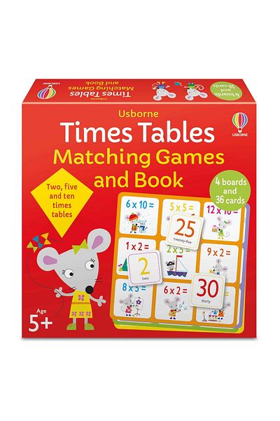 Usborne Times Tables Matching Games and Book