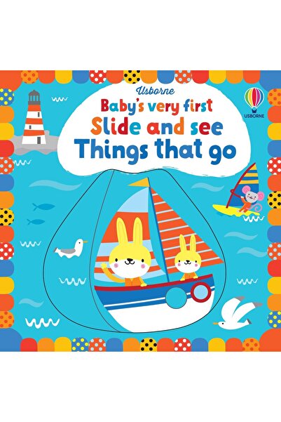 Usborne Carte Slide and See – Първата игра на бебето с плъзгане и вижте. Неща...
