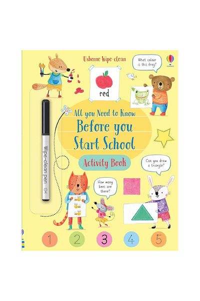 Usborne Carte Pentru Copii - Wipe-clean All You Need To Know Before You Start School Activity Book