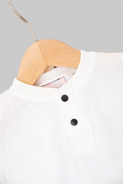 VOY KİDS Baby Boy Elephant Embroidered Plaid Shorts Summer Buttoned Judge Collar 6-9-12-18-24 Months Baby Set