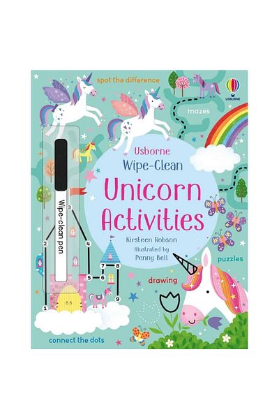 Usborne Write and Erase - Wipe-clean Unicorn Activities