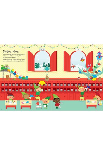 Usborne Children's Book - Santa's Elves Sticker Book