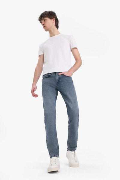 DeFacto Slim Tapered Fit Skinny Fit Κανονική μέση στενό παντελόνι Jean E7035ax25sp