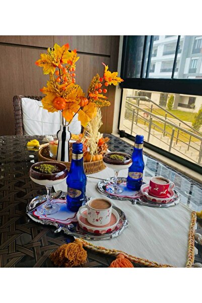 MAHUR HOME صينية تقديم من الفولاذ المقاوم للصدأ بنمط الدانتيل من Artnova مكون...