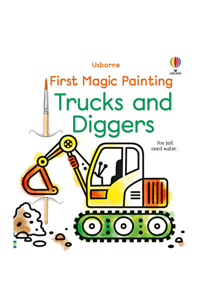 Usborne Primele camioane și excavatoare magice pentru pictură