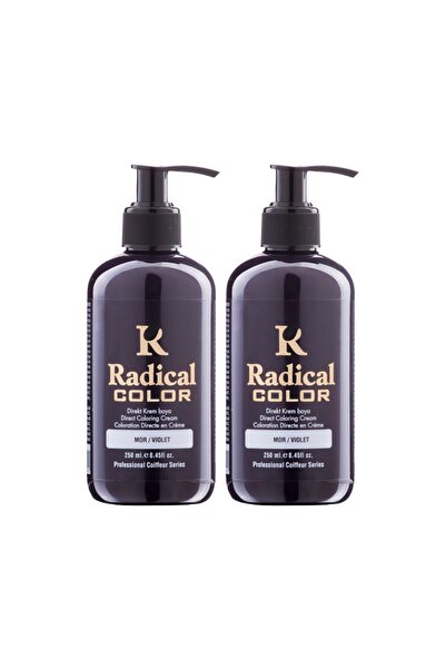 Radical Color NEW 25/Violet Amonyaksız Su Bazlı Saç Boyası 250 ML 2 Adet Mor