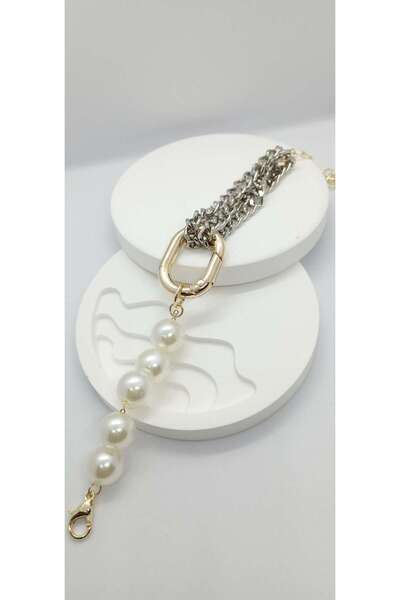 ndjewelry سوار من اللؤلؤ والسلسلة