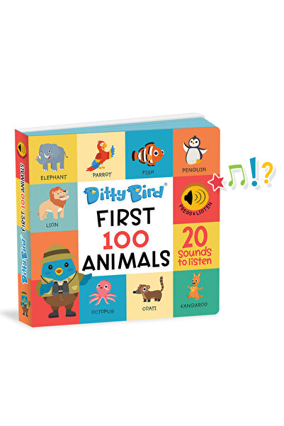 Ditty Bird Carte Pentru Copii, , First 100 Animals, 6 Luni