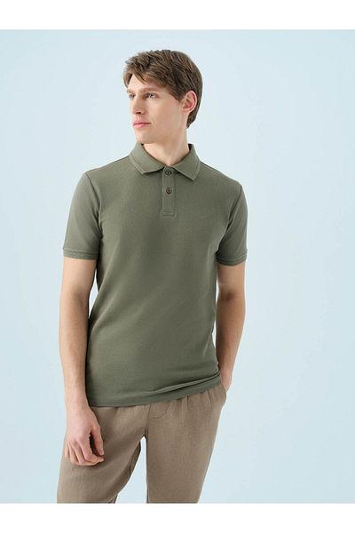 Loft Regular Fit Polo Dark Khaki Men's T-Shirt Lf 2035136