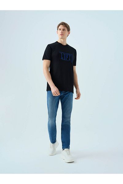 Loft Ανδρικό μπλουζάκι Regular Fit Μαύρο Lf2038460