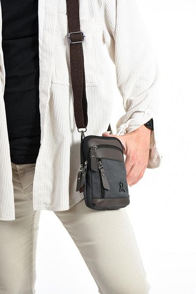 Baginn Geantă pentru telefon pentru bărbați din pânză, 20*12 cm, geantă de umăr cu curea încrucișată Mega Bag