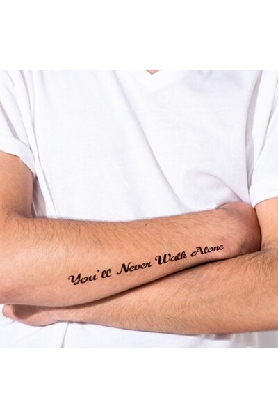 ONE SPRAY TATTOO Asla Yalnız Yürümeyeceksin Dövme Şablonu (SPREYSİZ)