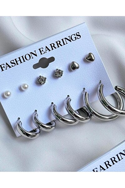 Perry Accesories 6 قطع أقراط مزدوجة مكونة من أقراط لؤلؤية أقراط نسائية