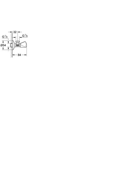 Grohe Grohe 1/2" x 1/2" Angle Valve