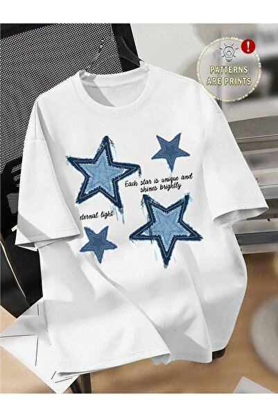 Jose Clothing تي شيرت مطبوع بأكمام قصيرة وقصة كبيرة الحجم