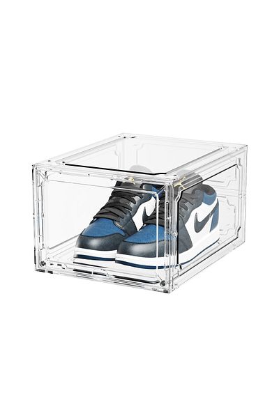 Flippy Flippy Shoe Organizer, 36x28x21 cm, Transparent, PP+ABS, with Magnetic Doors